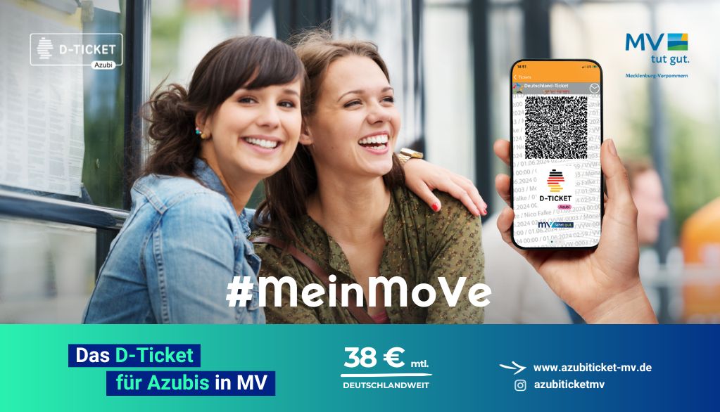 werbetafel deutschlandticket für azubis mv